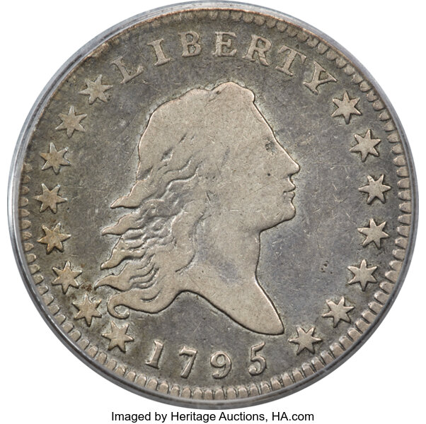 image for: 1795 50C 2 Leaves, O-109, T-16, R.4, Fine 12 PCGS. CAC....