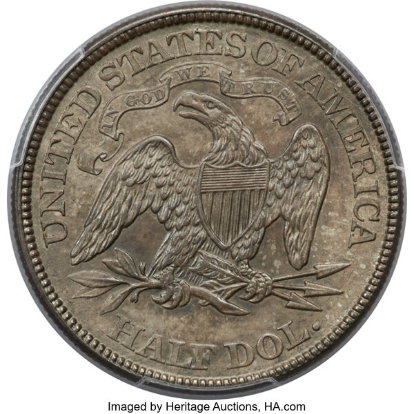 image for: 1874 50C Large Arrows, WB-102, MS64 PCGS. CAC....