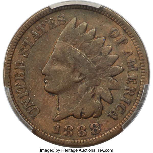 image for: 1888/7 1C Snow-1, FS-301, Fine 12 PCGS....