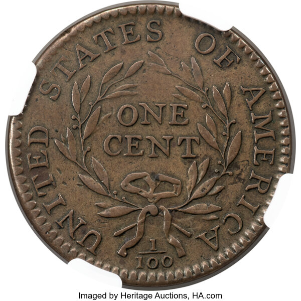 image for: 1794 1C Head of 1795, S-71, B-63, R.2, XF40 NGC....