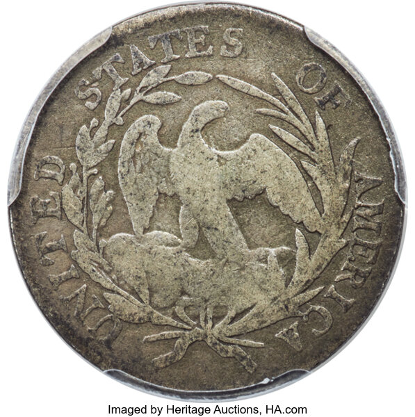 image for: 1797 10C 13 Stars, JR-2, R.4, VG8 PCGS....