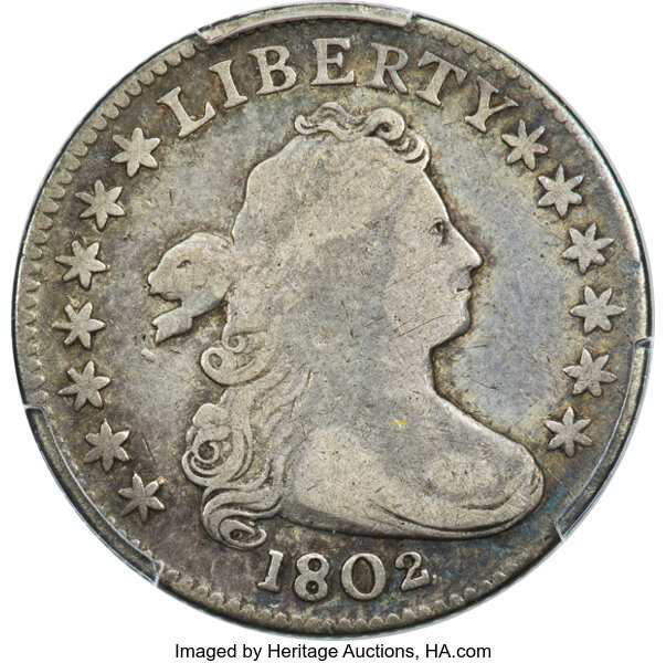 image for: 1802 10C JR-4, R.4, Fine 12 PCGS....