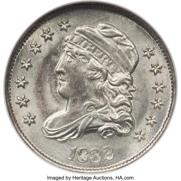 image for: 1832 H10C V-6, LM-13, R.3, MS66 NGC....