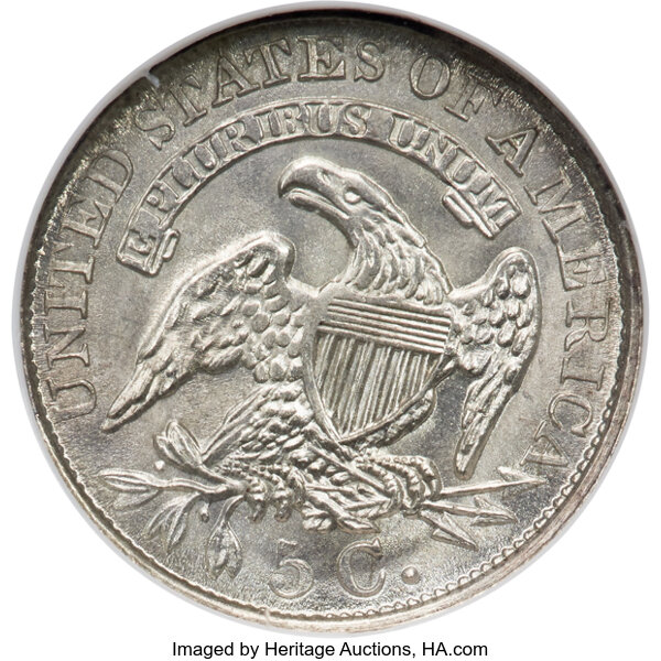 image for: 1832 H10C V-6, LM-13, R.3, MS66 NGC....