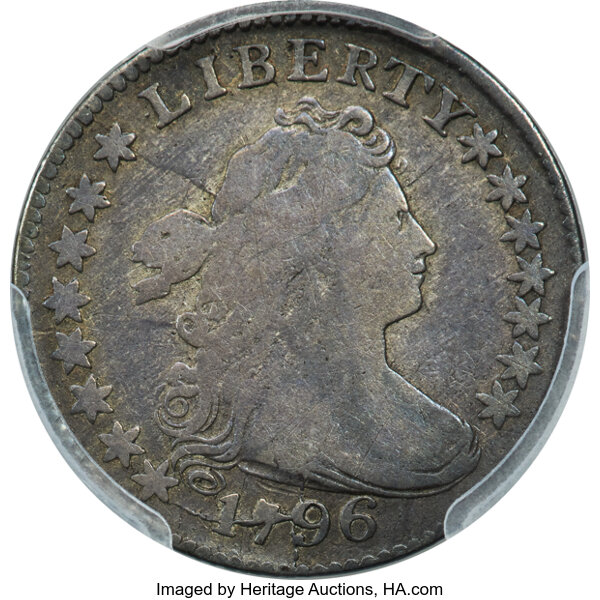 image for: 1796 10C JR-6, R.3, Fine 12 PCGS....