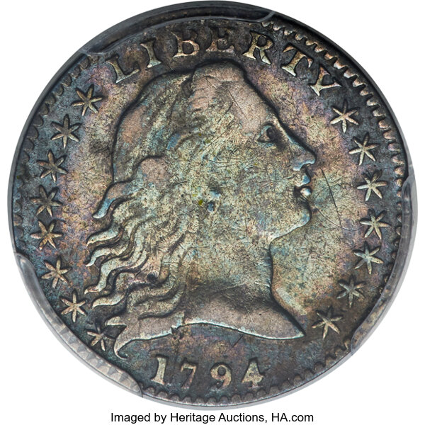 image for: 1794 H10C V-4, LM-4, R.4, VF35 PCGS. CAC....