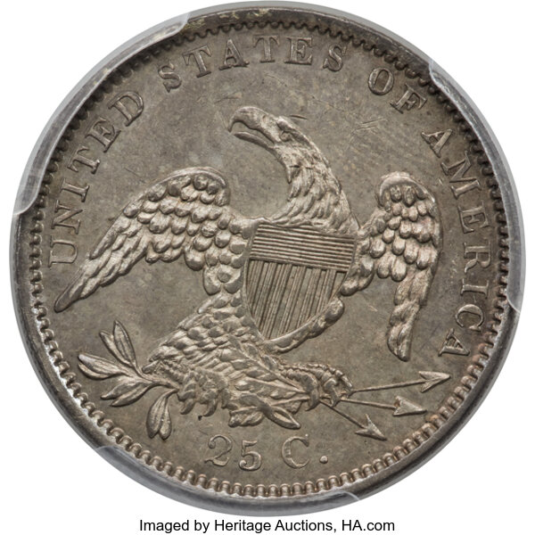 image for: 1835 25C B-1, R.1, MS64 PCGS....