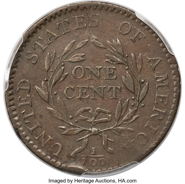 image for: 1794 1C Head of 1794, Shielded Hair, S-65, B-51, R.1, XF45+ PCGS. CAC....