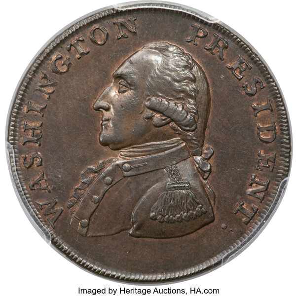 image for: 1791 Washington Small Eagle Cent MS65 Brown PCGS. Baker-16, W-10630, GW-17, R.3. ...