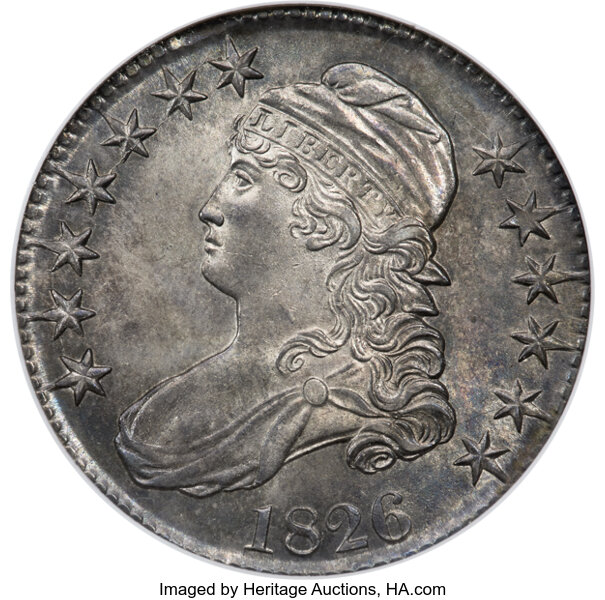 image for: 1826 50C O-104a, R.3, MS65 NGC....