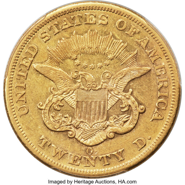 image for: 1854-O $20 AU53 PCGS. Winter-1....