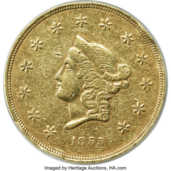 1855 Wass, Molitor & Co. K 9 Mint State (MS) Pricing Guide | The