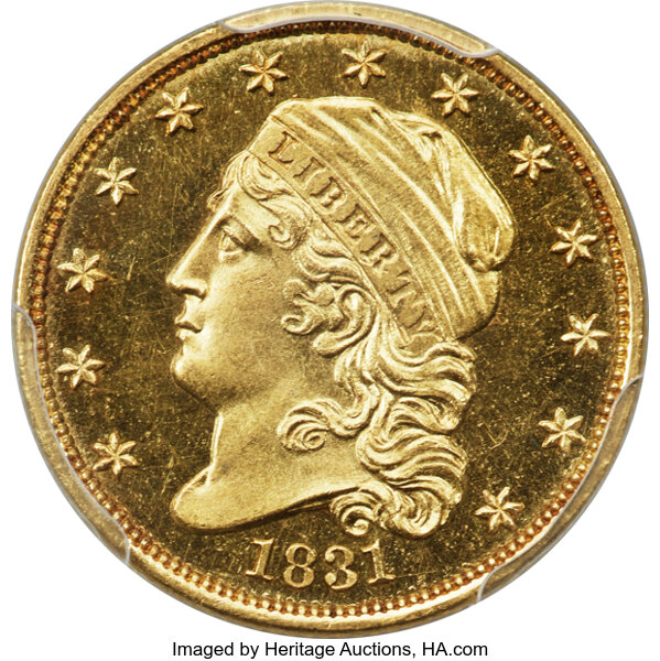 image for: 1831 $2 1/2 BD-1, JD-1, R.7 as a Proof, PR64 Cameo PCGS....