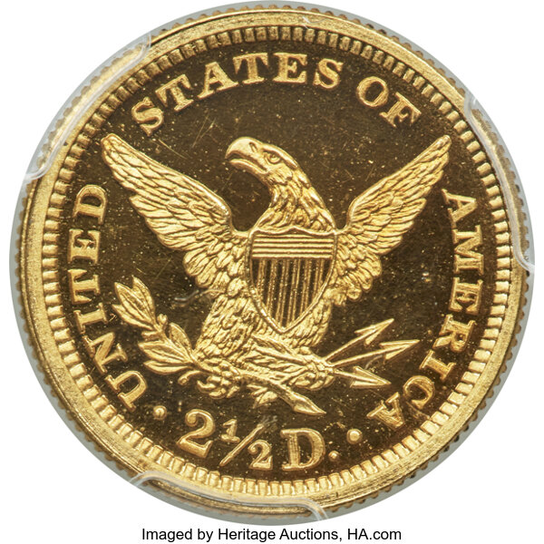 image for: 1867 $2 1/2 JD-1, High R.6, PR65 Deep Cameo PCGS. CAC....