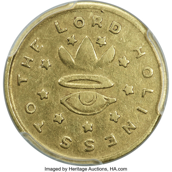 image for: 1850 $5 Mormon Five Dollar XF45 PCGS. K-5, High R.5....