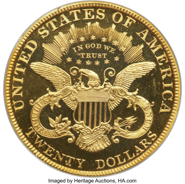 image for: 1898 $20 JD-1, R.5, PR65 Cameo PCGS. CAC....