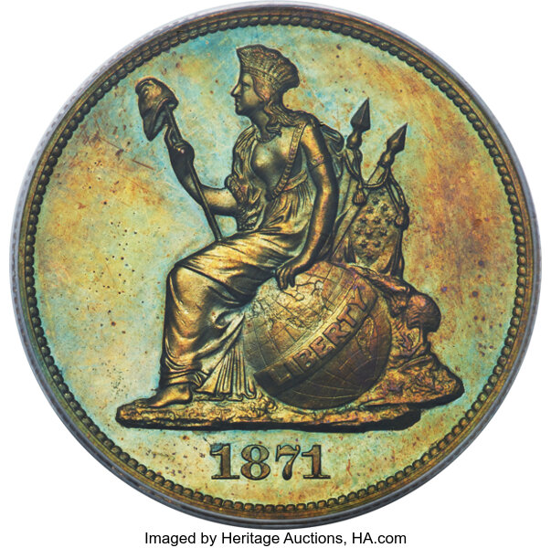 image for: 1871 50C Standard Silver Half Dollar, Judd-1106, Pollock-1242, Low R.7, PR66 Brown PCGS....