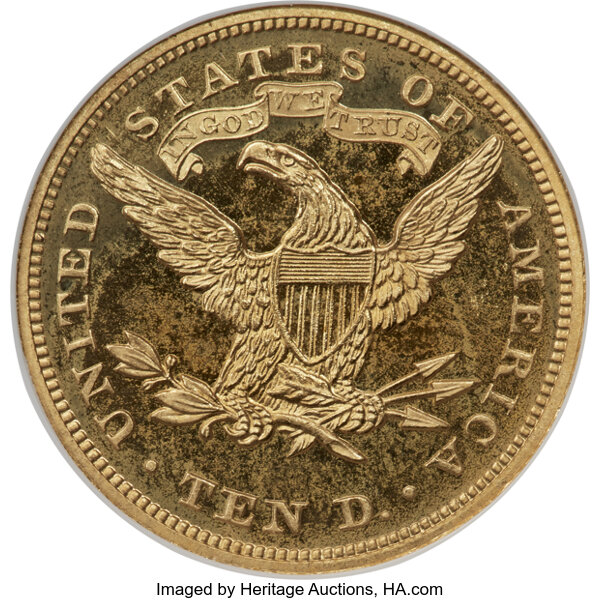 image for: 1873 $10 Closed 3, JD-1, Low R.7, PR63 Cameo NGC....