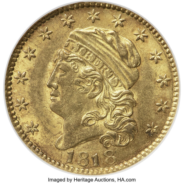 image for: 1818 $5 STATESOF, BD-2, R.4, MS61 NGC....