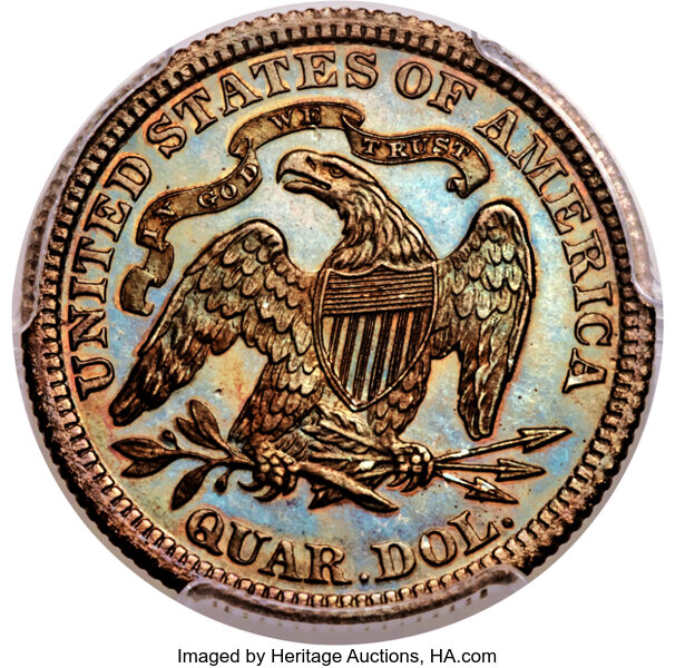 image for: 1884 25C Seated Quarter, Judd-1729, Pollock-1940, Unique, PR64 Brown PCGS....