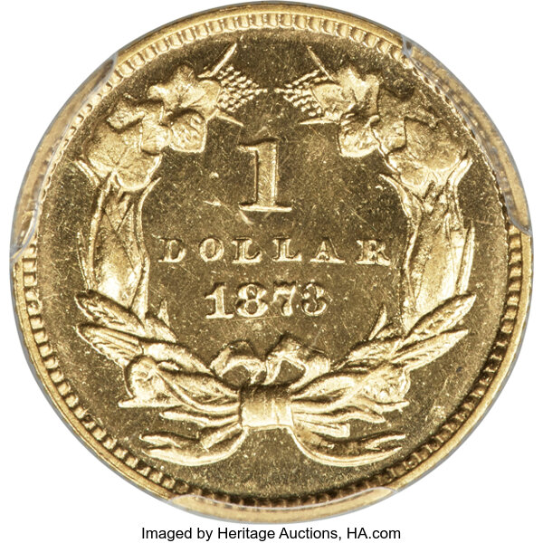 image for: 1873 G$1 Close 3, JD-1, High R.6, PR63 PCGS. CAC....