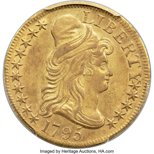 image for: 1795 $5 Small Eagle, BD-3, High R.3, MS61 PCGS....