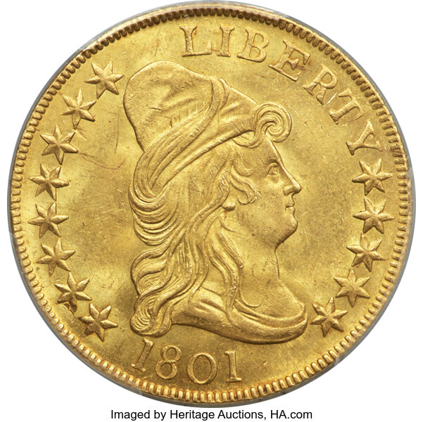 image for: 1801 $10 BD-2, R.2, MS64 PCGS. CAC....