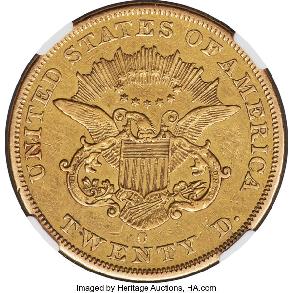 image for: 1856-O $20 XF40 NGC. Variety 1....