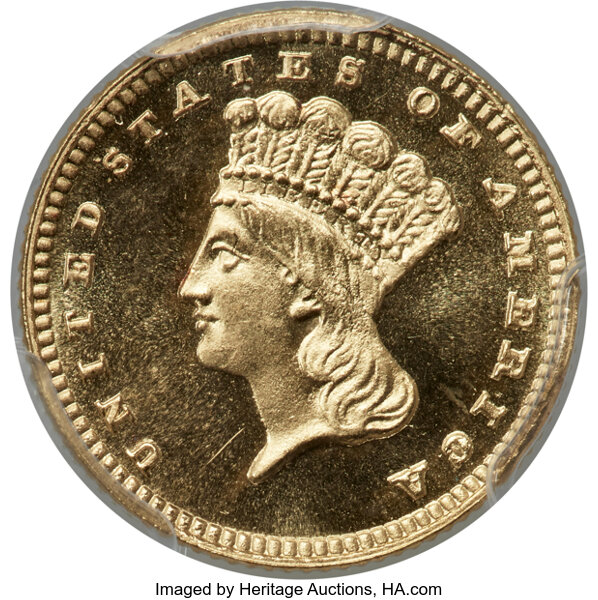 image for: 1887 G$1 Date Right, JD-1, Low R.5, PR66+ Cameo PCGS. CAC....