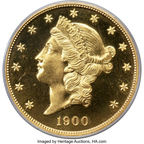 image for: 1900 $20 JD-1, High R.4, PR65 Cameo PCGS. CAC....