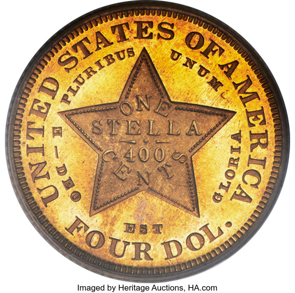 image for: 1879 $4 Coiled Hair, Judd-1638, Pollock-1838, JD-1, R.6, PR65 PCGS. CAC....