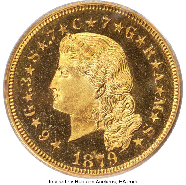 image for: 1879 $4 Flowing Hair, Judd-1635, Pollock-1833, JD-1, R.3, PR66 Deep Cameo PCGS....