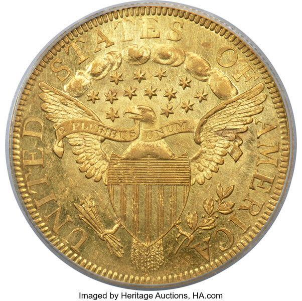 image for: 1797 $10 Large Eagle, BD-3, R.5, MS62 PCGS....