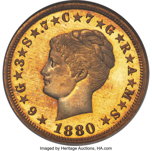 image for: 1880 $4 Coiled Hair, Judd-1660, Pollock-1860, JD-1, Low R.7, PR67 NGC. CAC....