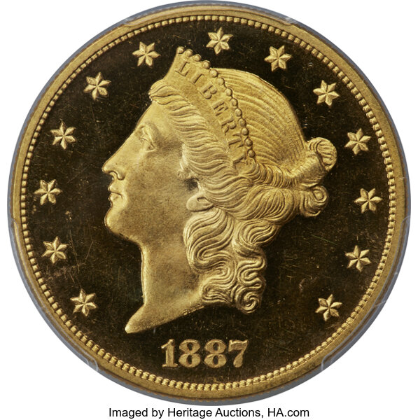 image for: 1887 $20 JD-1, High R.5, PR66 Deep Cameo PCGS....