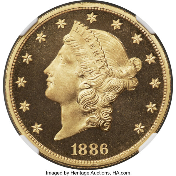 image for: 1886 $20 JD-1, Low R.6, PR66 Ultra Cameo NGC....