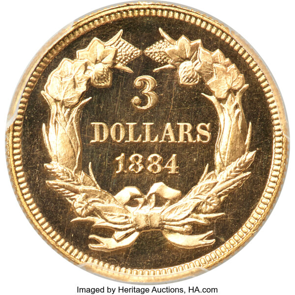 image for: 1884 $3 JD-1, High R.4, PR66 Deep Cameo PCGS....