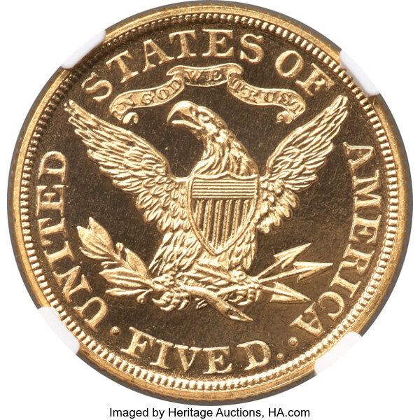 image for: 1895 $5 JD-1, R.5, PR66+ Ultra Cameo NGC....