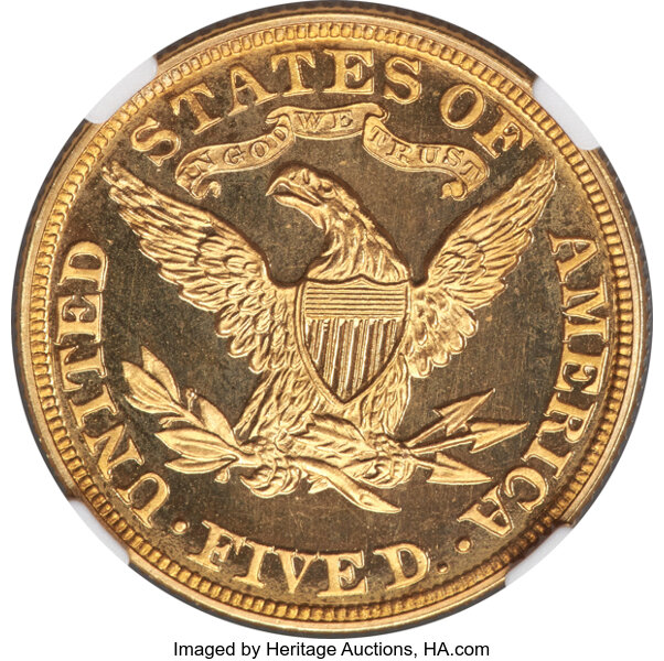 image for: 1883 $5 JD-1, R.6, PR65 Ultra Cameo NGC....