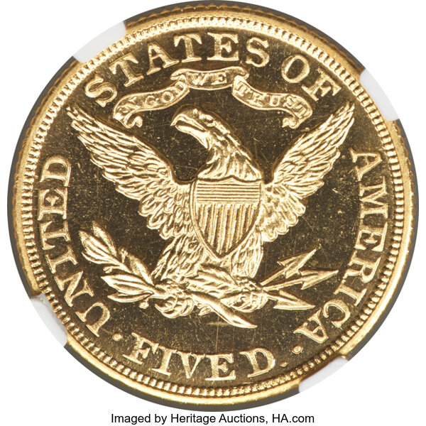 image for: 1904 $5 JD-1, R.4, PR66 Cameo NGC....