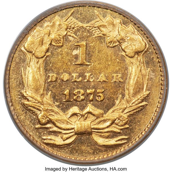 image for: 1875 G$1 MS62 PCGS. CAC....