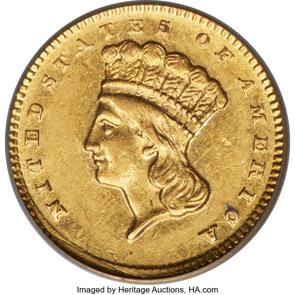 image for: 1856-D G$1 AU58 PCGS. Winter 8-K....