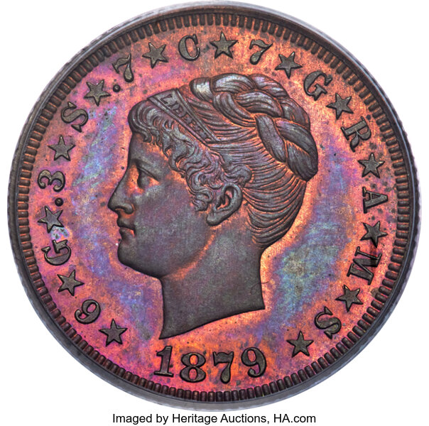 image for: 1879 $4 Coiled Hair Stella, Judd-1639, Pollock-1839, Low R.7, PR65 Brown PCGS. CAC....