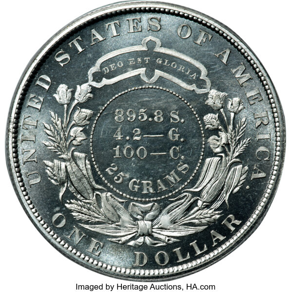 image for: 1880 $1 Goloid Metric Dollar, Judd-1647, Pollock-1847, High R.7, PR65 Cameo PCGS....