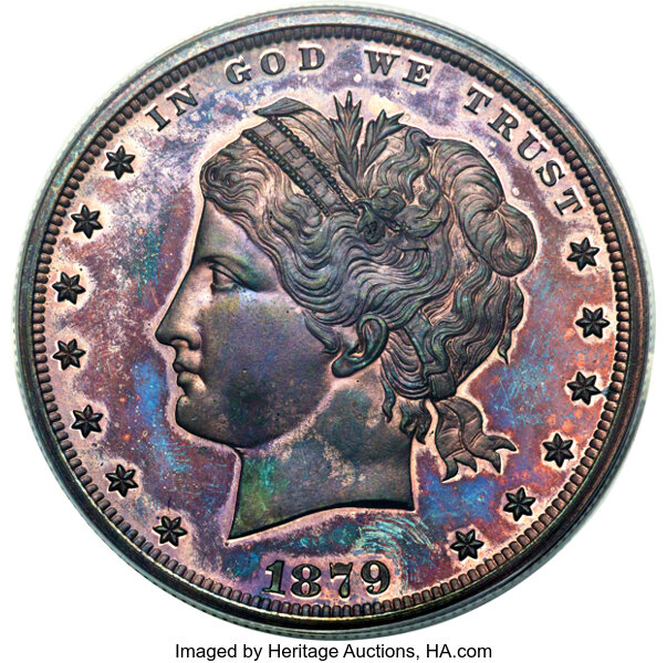 image for: 1879 $1 Silver Dollar, Judd-1606, Pollock-1802, Low R.7, PR66 Red and Brown PCGS. CAC....