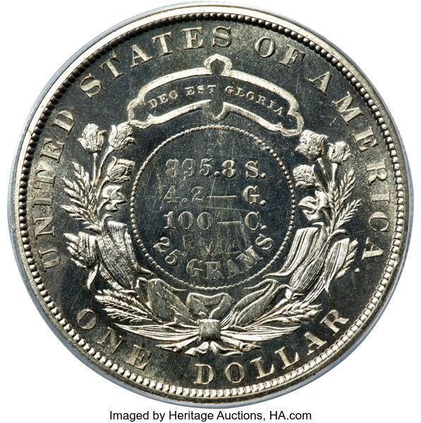 image for: 1880 $1 Goloid Metric Dollar, Judd-1648, Pollock-1848, Low R.7, PR65 Cameo PCGS. CAC....