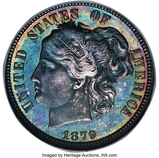 image for: 1879 10C Washlady Dime, Judd-1584, Pollock-1777, High R.6, PR67 NGC....