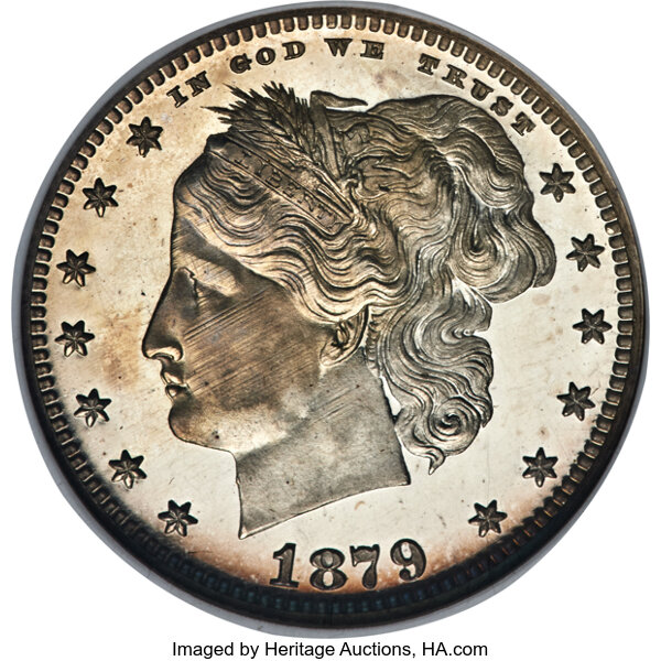 image for: 1879 25C Washlady Quarter Dollar, Judd-1590, Pollock-1783, R.6, PR68 Ultra Cameo NGC....