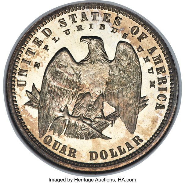 image for: 1879 25C Washlady Quarter Dollar, Judd-1590, Pollock-1783, R.6, PR68 Ultra Cameo NGC....