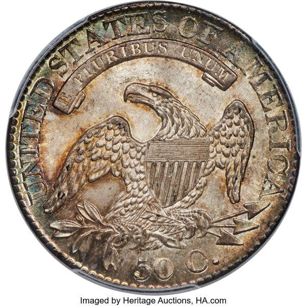 image for: 1827/6 50C O-102, R.1, MS66 PCGS. CAC....